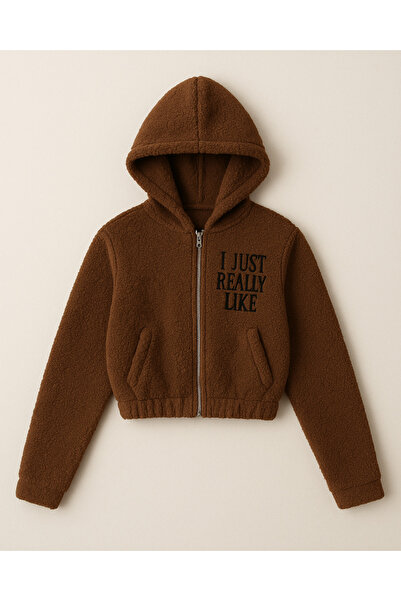 Keskin Bebe Giyim Women's Plush Crop Cardigan