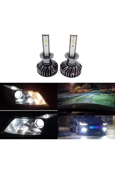 Ruan Set of 2 COB H1 car bulbs, 100W, cold white light, 12000 lumens