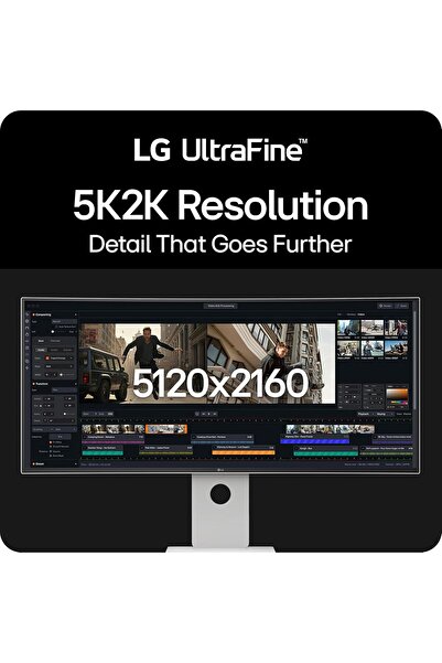 LG 40U990A-W 40-inch UltraFine 5K2K Curved Nano IPS Monitor, Thunderbolt 5, DisplayHDR 600