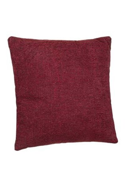 OEM Chenille Decorative Pillow Burgundy for Sofa, 52 x 52 cm