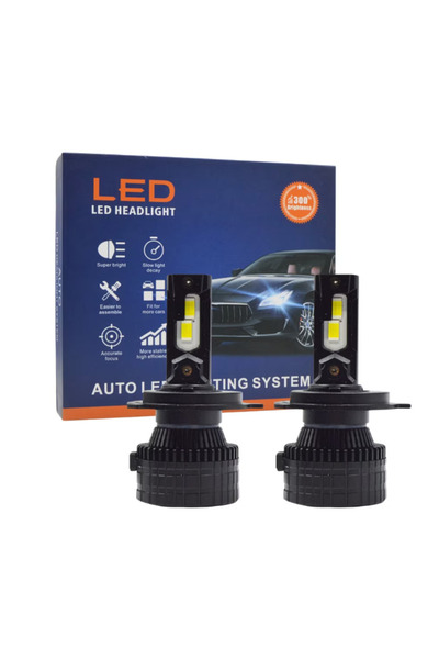 Ruan Set of 2 LED car bulbs H1 V88S power 380W light 6000K canbus 18000lm