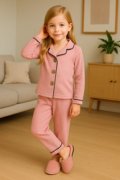 minitrends Košulja za spavanje za devojčice Sa paspul detaljem od tkanine sa ...