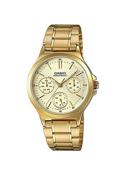 Casio Women's Stainless Steel Analog Wrist Watch LTP-V300G-9AUDF - 33 mm - Gold
