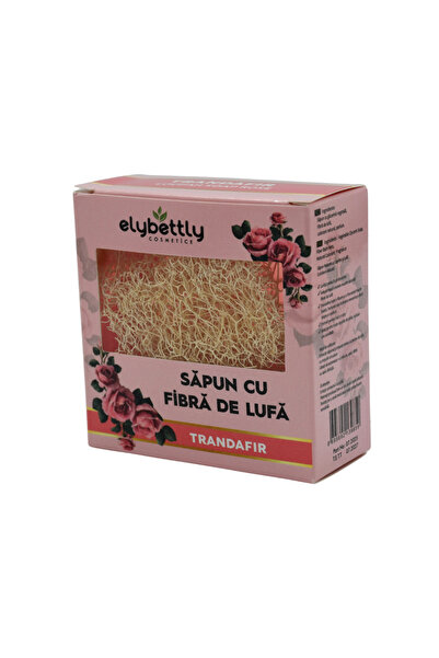 Elybettly Soap with Loofah and Rose Fibers Exfoliating, Soothing and Moisturizing, 100 g