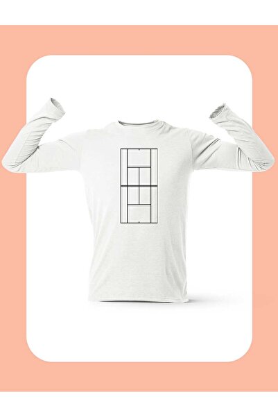 FNBX Tennis Court Long Sleeve White T-Shirt