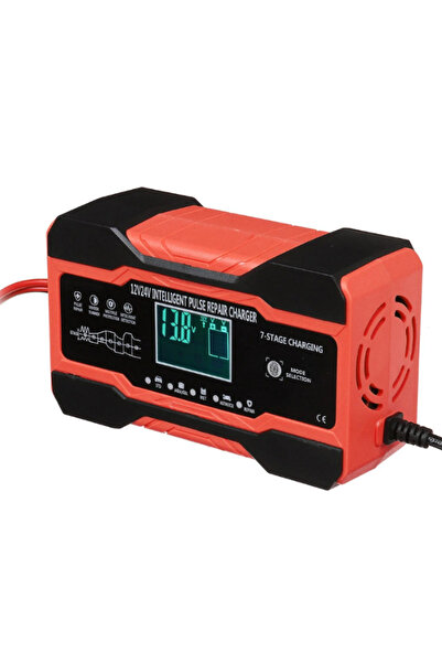 Mihai Q DP1210 Intelligent Digital Car Battery Charger Smart Red