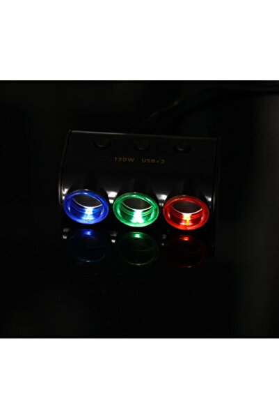 PRİZE Olesson 1523 12V/24V car socket with 5 inputs 120W black