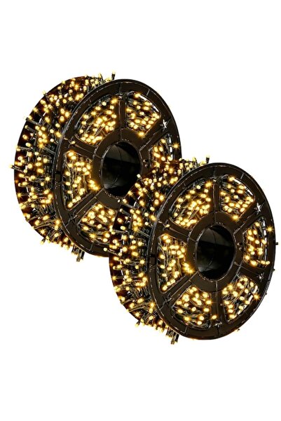 VELORA Set of 2 linear roll light chains, 70m x2, 8 lighting modes, IP44, warm white