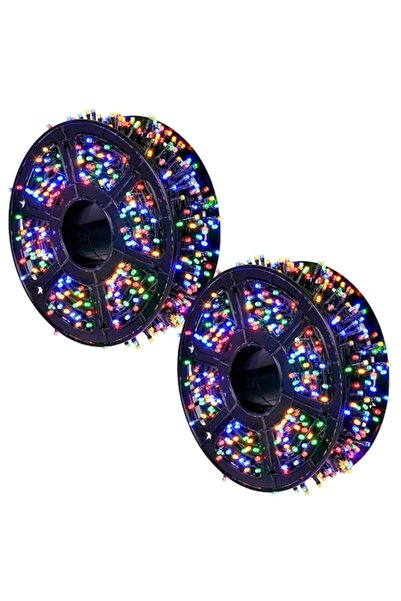 GARDEON ® Set of 2 Linear Roll String Lights, 120 m Each, 8 Modes, Multicolor, IP44, 220V