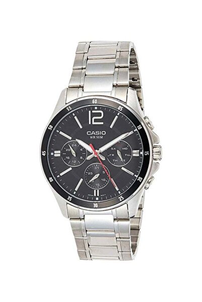 Casio Men's Metal Analog Wrist Watch MTP-1374D-1AVDF - 44 mm - Silver