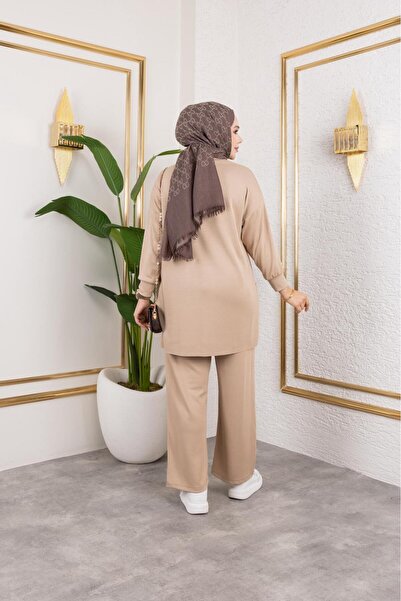 MODAMÜNASİP Comfortable and Stylish Two-Piece Set with Cotton Viscose Pants