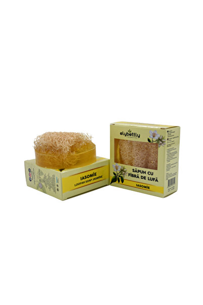 Elybettly Soap with Loofah and Jasmine Fibers Exfoliating, Moisturizing and Relaxing, 100 g