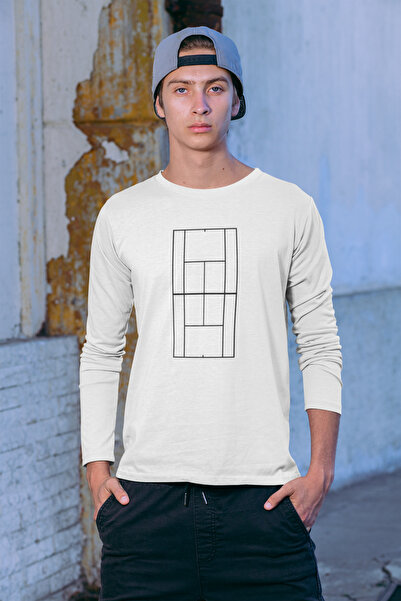 FNBX Tennis Court Long Sleeve White T-Shirt