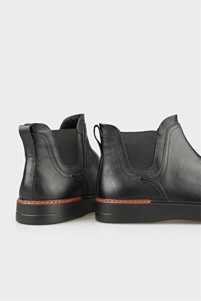 Elle Shoes Siyah Deri Erkek Günlük Bot