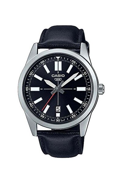 Casio Men's Leather Analog Watch MTP-VD02L-1EUDF