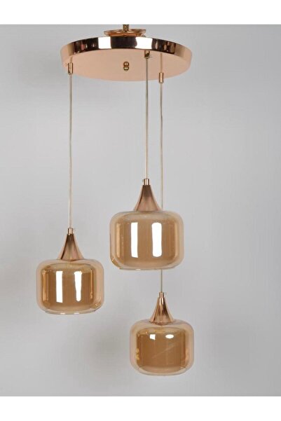 Mihran kristal Hoby Aydınlatma 3'lü Sarkıt Modern Avize