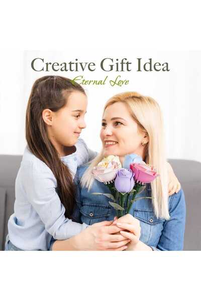 ROKR -3D wooden puzzle, green rose