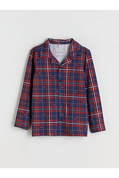 LC Waikiki Lcw Kids Shirt Collar Boy's Pajamas Set