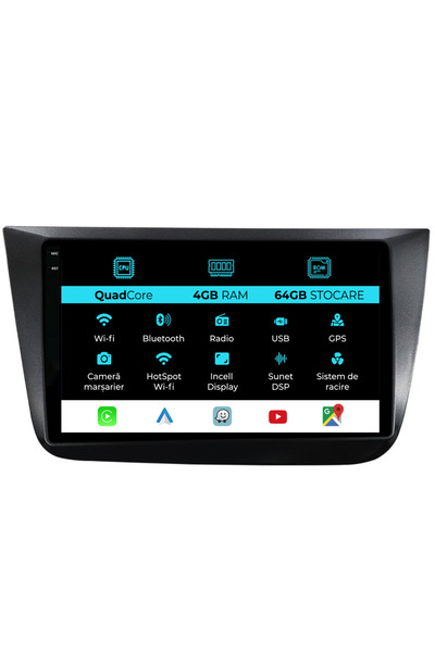 NavStore Dedicated Navigation Seat Altea (2004-2015), QuadCore, 9 Inch, 4Gb Ram, 64Gb Storage, Carplay