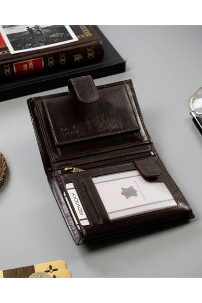 Other Men's leather wallet N62L-RVT-3227 D.Brown