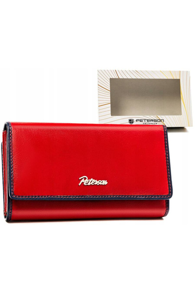 Other Spacious women's leather wallet with snap and zipper - Peterson