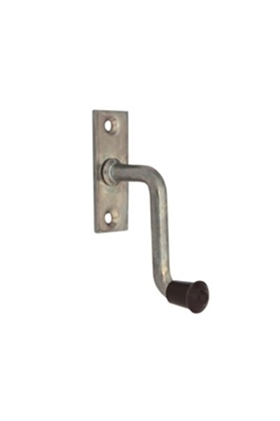 OEM Threaded strike plate, steel, white zinc, 54 mm