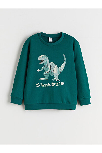 LC Waikiki Lcw Baby White Printed Male Child Long-Sleeve Sweatshirt