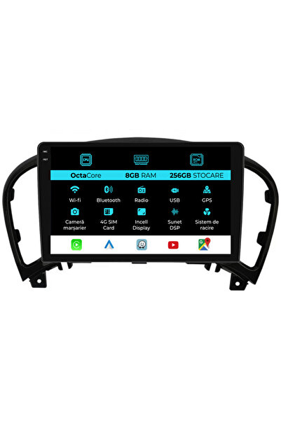 NavStore Navigatie Dedicata Nissan Juke (2010-2017), 9Inch, 8Gb Ram, 256Gb St...