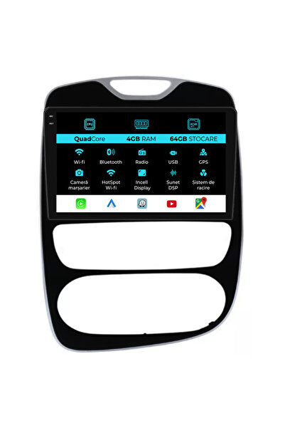 NavStore Navigatie Dedicata Renault Clio 4 (2016-2019),QuadCore, 9Inch, 4Gb Ram, 64Gb Stocare, Carplay