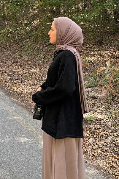 lamelif Collar Tie Detailed Sweater Black