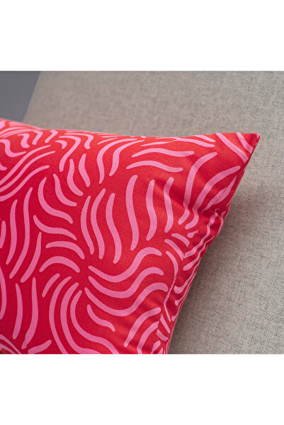 IKEA Cushion, bright red/bright pink, 30 x 58 cm