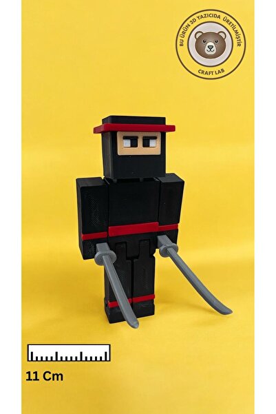 3D Ekspres لعبة نينجا على شكل محارب ياباني مع سيف كاتانا 11 سم