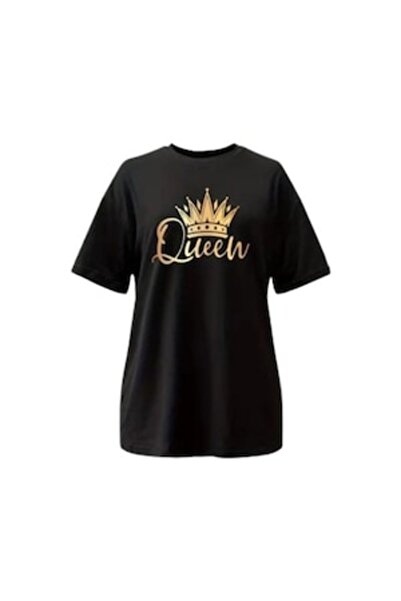 OEM Γυναικείο T-shirt, προσαρμοσμένο QUEEN χρυσό