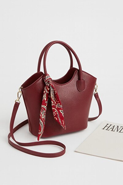 Handley Geantă de mână și de umăr cu detaliu eșarfă – Design elegant și rafinat