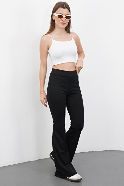 VAGGON Flared Buy Elasticated Scuba Pants