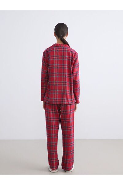 LC Waikiki LCW DREAM Gömlek Yaka Ekose Kadın Pijama Takımı