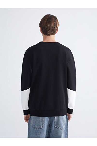 LC Waikiki Crew Neck Printed Men's Thick Sweatshirt