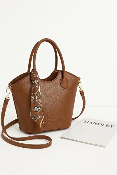 Handley Geantă de mână și de umăr cu detaliu eșarfă – Design elegant și rafinat