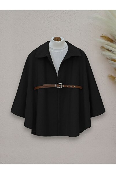 HİJABAYA Καστανό πανσό με κουμπιά στους ώμους και ζώνη στη μέση