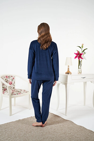 KARAKAŞ Estiva 25386 long sleeve velvet pajama set