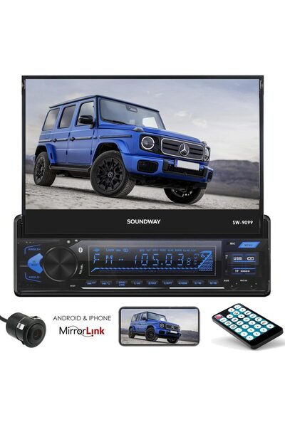 Soundway SW-9099 İndash Teyp 7 İnç 4X50 Watt Bluetooth Mirrorlink