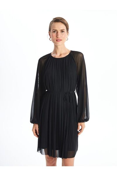 LC Waikiki Crew Neck Women's Chiffon Dress