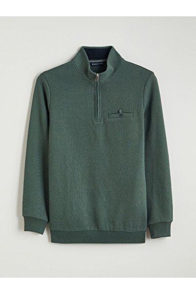 LC Waikiki Zippered Stand Collar Men's Sweatshirt