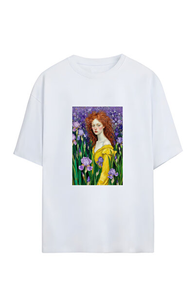 GraffTee تي شيرت قطني فضفاض للنساء والجنسين