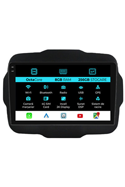 NavStore Dedicated Navigation Jeep Renegade (2016-2020), 2K, 8Gb Ram, 256Gb Storage, Carplay