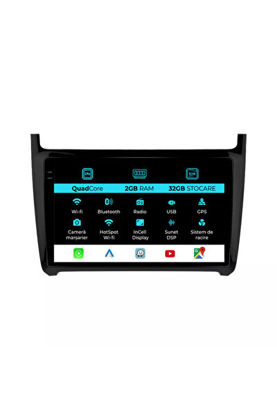 NavStore Navigatie Dedicata Volkswagen Polo (2009-2018), Incell 9Inch, 2Gb Ram, 32Gb Stocare, Carplay