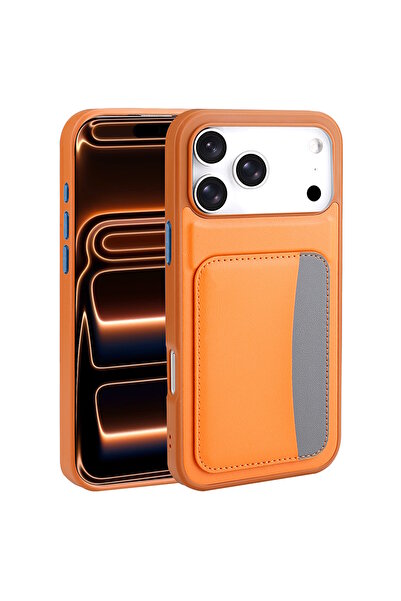 m.tk moveteck iPhone 17 Pro Max Case with Camera Protection, Card Holder, Wallet, Colorful Keys, Leather Design, Silicone Cover