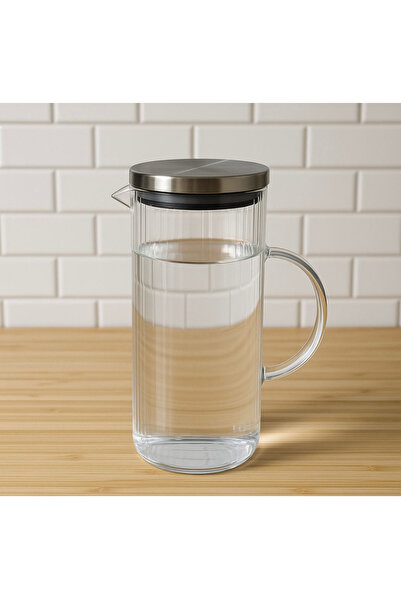 Pembelia Life Metal Vakumlu Kapaklı 1500 ml Cam Sürahi