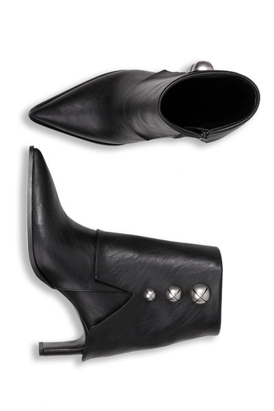 MARY Cizme cu toc pentru femei, cu aspect elegant, cu vârf ascuțit, din piele, confortabile, negre, pentru uz zilnic