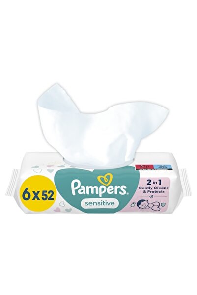 Pampers Șervețele umede Sensitive, pachet de 6 x 52, 312 buc.